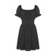 thumbnail image 1 of VISgogo Vestido casual de manga corta para mujer, a la moda, de color sólido, cuello barco, con lazo, sin espalda, vestido acampanado VISgogo moda, 1 of 9
