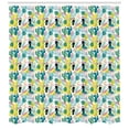 thumbnail image 3 of Tropical Shower Curtain, Island Aloha Nature Art Pattern with Toucan Flamingos Cactuses and Exotic Leaves, Fabric Bathroom Set with Hooks, 69W X 84L Inches Extra Long, Multicolor, by Ambesonne, 3 of 3