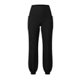 thumbnail image 4 of BRELIL Women's High Waisted Jogger Pants with Pockets Solid Casual Active Long Lounge Pants Athletic Workout Fall Winter Comfort Trousers, Black L, 4 of 7