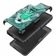 thumbnail image 3 of DALUX V Hybrid Kickstand Holster Phone Case Compatible with Motorola Moto One 5G / Moto One 5G Plus (2020) - Teal Mythic Cat, 3 of 3