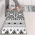 thumbnail image 2 of Kitchen Rugs Sets Of 2,Black Geometric Striped Pattern Anti Fatigue Kitchen Mat Rugs Non Slip Washable,Decorative Kitchen Floor Mats for Kitchen,Sink,Laundry,17"X47", 2 of 5