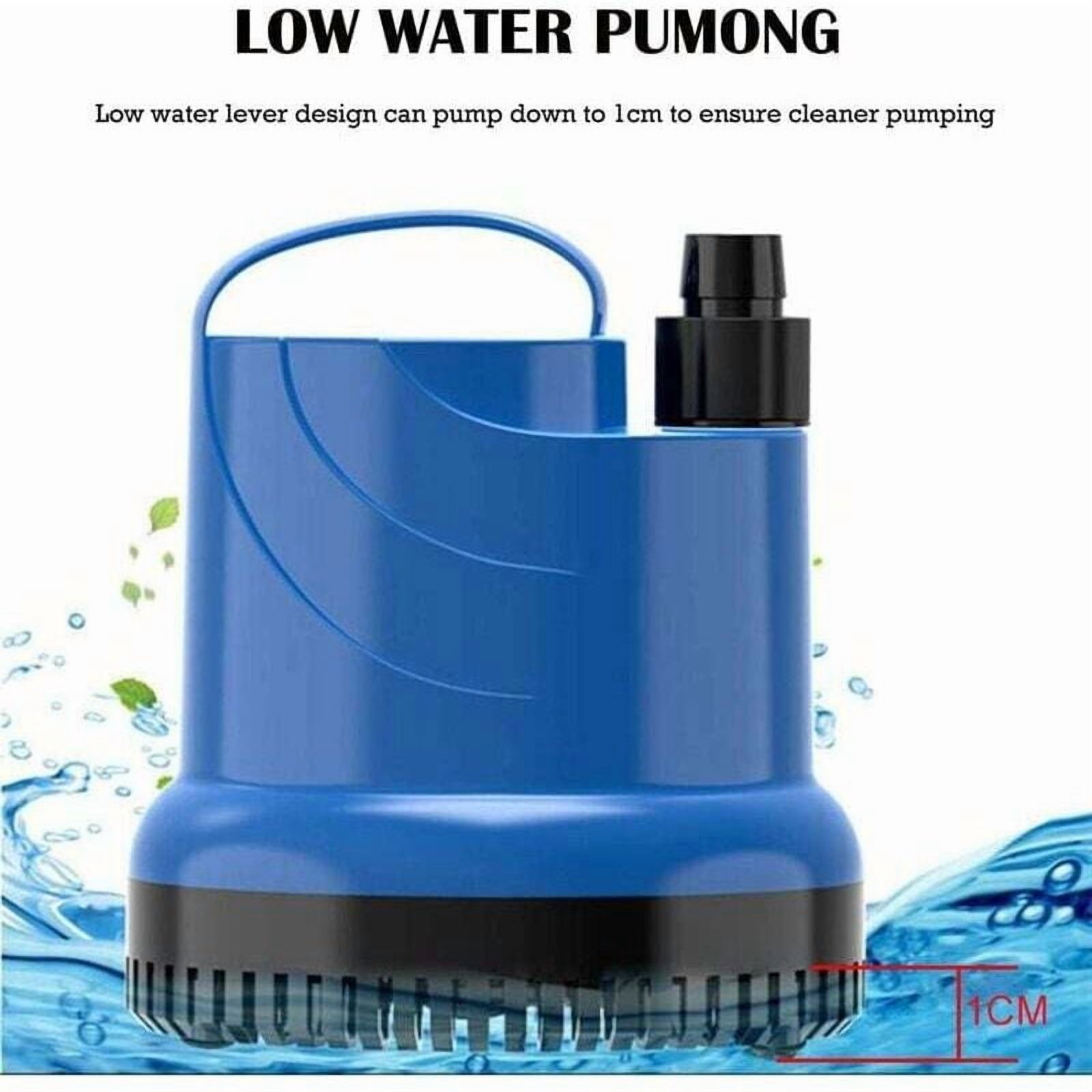 Mini Water Pump Submersible Pump 1500L/H 20W 230V Cellar Vacuum Pump 1.6M Lift 1.8M Cable for Garden, Aquarium, Pond, Fountain..