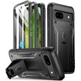 thumbnail image 1 of Poetic Révolution Étui pour Google Pixel 8A 5G, Étui de Protection Robuste Antichoc avec Support, Protecteur d'Écran Intégré Compatible avec Empreinte Digitale, Noir, 1 of 5