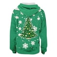 thumbnail image 5 of Pntutb Blusa con capucha de manga larga con estampado navideño divertido informal para mujer Tops para parejas Liquidación Pntutb Pntutb-4485, 5 of 5