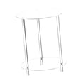 thumbnail image 3 of Mesa auxiliar redonda de acrílico, fácil montaje, versátil para espacios pequeños, mesita de noche, mesa auxiliar para dormitorio, hogar, pasillo de Diámetro de 40 cm de altura 50 cm, 3 of 8