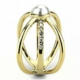 thumbnail image 4 of Gold Tiple Womens Ring Circular 316L Stainless Steel Anillo Cruz Color Oro Para Mujer Acero Inoxidable, 4 of 5