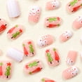 thumbnail image 4 of Yoyauz 24 PCS Christmas Fake Nails Shining Gold Purple Christmas Puppy Star Short Fake Nails, Christmas Color Nails Used for DIY Nail Decoration in Winter, 4 of 7