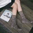 thumbnail image 3 of Women Slouch Socks Breathable Scrunch Socks Loose Socks for Fashionable Dressing Style (Coffee), 3 of 5
