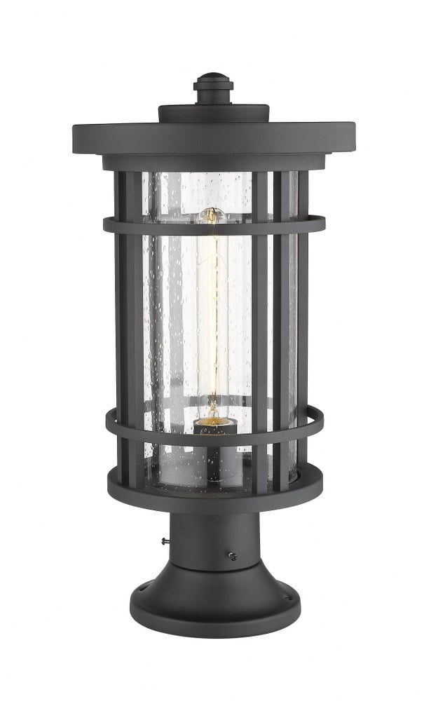 Z-Lite 570PHB-553PM-BK Outdoor Post Light Black Aluminum Jordan Black