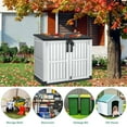 thumbnail image 2 of Dextrus 36 cu ft Horizontal Durab Resin Outdoor Storage Shed,Weather Resistant Tool Shed,Waterproof with Lockable Doors & Air Vent for Trash Cans, Garden Tools, 2 of 8