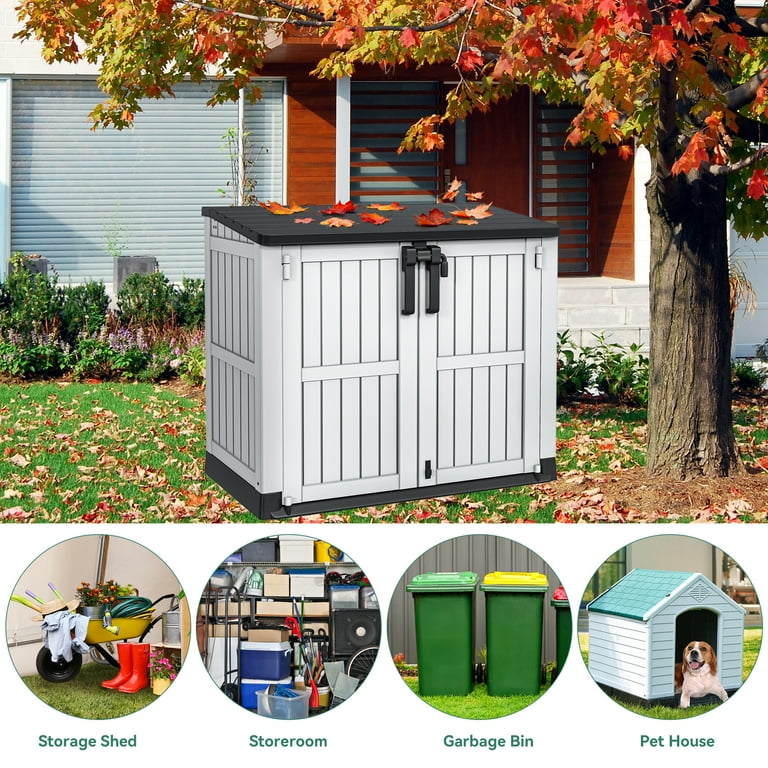 Dextrus 36 cu ft Plastic Outdoor Storage Shed, Resistant