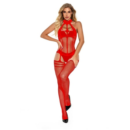 

Up to 65% off ZKCCNUK Sexy Womens Lingerie Fishnet Open Crotch Seamless Mesh Netting Stockings Chemise Hollow Out Babydoll Bodysuit Sleepwear on Clearance