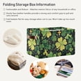 thumbnail image 6 of St. Patrick's Day Shamrock Storage Basket with Handles Collapsible Storage Bins Canvas Fabric Storage Organizer for Shelves Closet Bedroom Living Room 2Pack Decor Gifts, 6 of 7