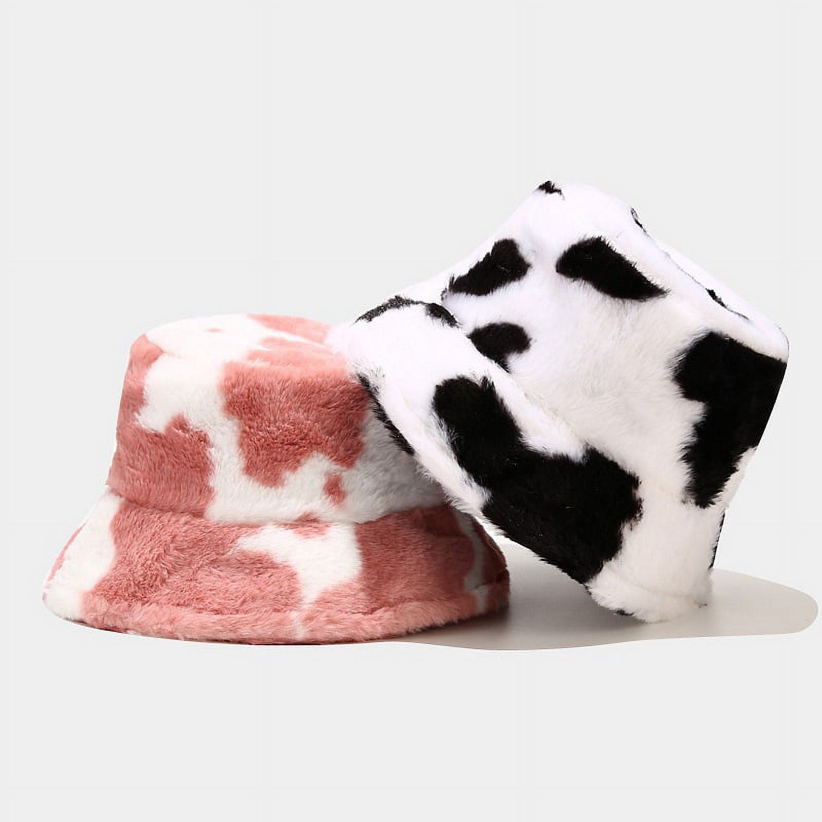 Chapeau Seau En Fausse Fourrure Léopard Pour Femme - Bonnet D'Hiver Chaud, Doublure Daim, Taille Unique 56-58 Cm