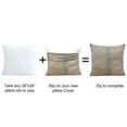 thumbnail image 3 of Home Soft Things Jacquard Chenille Big Zipper Throw Pillow Cover 2 Piece Set - Taupe/Khaki - 26" x 26", 3 of 4