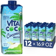 Vita Coco Coconut Water, Pure Organic, 16.9 fl oz Tetra (Pack of 12)