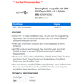 thumbnail image 2 of Steering Rack - Compatible with 2004 - 2005 Toyota RAV4 2.4L 4-Cylinder, 2 of 2
