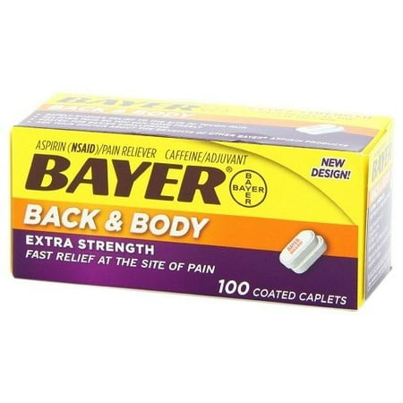 Bayer Back & Body Extra Strength Coated Caplets 100 Count