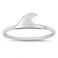 thumbnail image 1 of High Polish Wave Ocean Shark Ring .925 Sterling Silver Band Jewelry Female Male Unisex Size 7, 1 of 4