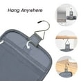 thumbnail image 4 of Large Hanging Travel Toiletry Bag Dopp Kit with Hook Cosmetic Makeup Organizer with Brush Holder Water-Resistant Bathroom for Women Men, Grey, 4 of 8