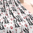 thumbnail image 3 of Boston Terrier Puppy Dog Blanket,Comfortable Soft Flannel Throw Blanket,All Season,Warm Lightweight Blankets for Sofa Bed Couch Living Room Chair,40"x50"(100x130cm), 3 of 4