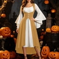 thumbnail image 6 of LEKWK Renaissance Dress Women Vintage Medieval Dress Lace-Up Corset Flowy Halloween Dress for Halloween Cosplay Theme Party Dress Up, 6 of 8