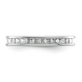 thumbnail image 3 of Auriga 14k White Gold Polished Size 8 Channel-set 3 carat Princess Diamond Complete Eternity Band for Women, 3 of 6