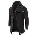 thumbnail image 1 of Awdenio Men's Casual Solid Color Long Sleeved Thickened Cardigan Jacket Sweater, 1 of 3