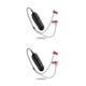 thumbnail image 4 of Sidaley Auriculares compatibles con Bluetooth, auriculares recargables para colgar en el cuello, auriculares con micrófono, auriculares con Clip trasero Rojo con cable 2piezas, 4 of 6
