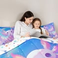 thumbnail image 4 of Feelyou Magical Axolotl Child Twin Bedding Sets 7-Piece, Dreamy Princess Castle Bedding Comforter Set, Mystic Sky Stars Reversible Sheet Sets, Lightweight Room Decor, 4 of 7