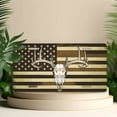 thumbnail image 4 of Deer Skull with American Flag Front License Plate, Metal License Plate, Funny Standard Plates Personalized Novelty Decorative For Men/Women/Boys/Girls Car 6×12 Inch, 4 of 6