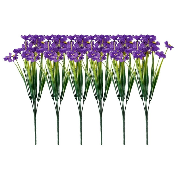 Ramo De Flores Artificiales De 6 Piezas Decoración Floral Para Bodas Flor Real De Látex Hogar