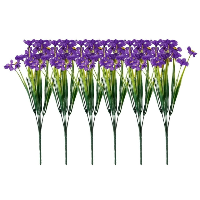 6PC Purple Artificial Flowers for Home Decoration Realistic and Beautiful
