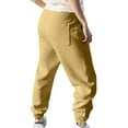 thumbnail image 5 of Owordtank Women's Joggers Pants with Pockets Drawstring Running Sweatpants Lounge Baggy Workout Pants Fall Clothes, 5 of 8