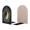 thumbnail image 2 of Naloa Yin And Yang Mandala 2 Pcs Bookend Large Capacity Office Book Ends for Home Office Library School Study Decoration, 2 of 8
