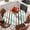 Brown Teal, variant on Brown Stripe Round Tablecloth, Fitted Table Cover with Elastic for 55"-60" Round Tables, Ombre Geometric Teal Green Vertical Striped Table Cloth Outdoor Indoor Dinning Party Waterproof Tablecloths