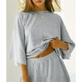 thumbnail image 5 of Sherrylily Women 2 Piece Outfits Loungewear 3/4 Sleeve Tops and Elastic Waist Shorts Lounge Sets, 5 of 6