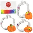 thumbnail image 4 of Thanksgiving Pumpkins Cookie Cutter Set, 3-Piece, Made in USA by Ann Clark, 4 of 8