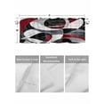 thumbnail image 4 of Valances for Windows Red Black Twist Art Rod Pocket Cafe Window Treatments Valance Curtains for Kitchen Bathroom Laundry Basement Windows 60"x18", 4 of 9