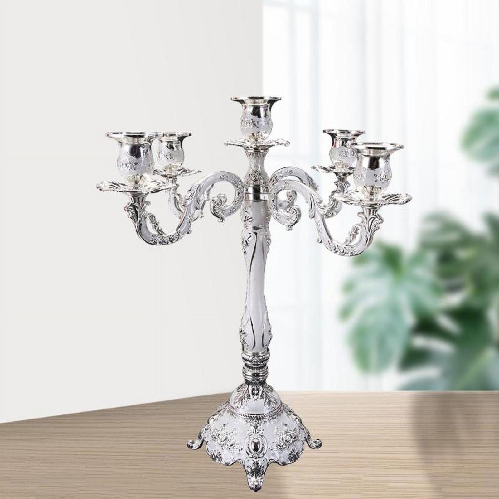  BOOMLATU Shabby Chic Crown Candle Holder Stand,Metal