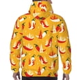 thumbnail image 7 of Kdxio Hot Chilli Print Mens Casual Hooded Collar Drawstring Hoodies Pullover Sweatshirts Casual Long Sleeve Shirts-3X-Large, 7 of 7