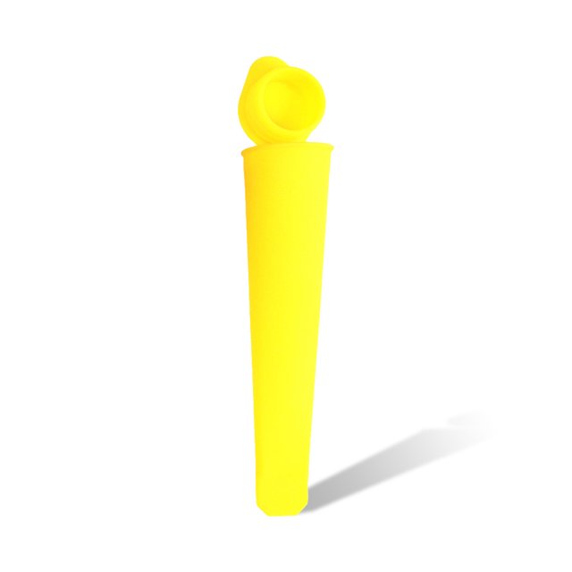 Ice Pop Molde Moldes suaves de silicona con tapas Reutilizables Yogurt Fruta Helado Maker Fabricante Food Pops Molde Accesorios para el hogar Amarillo Inevent HA012497-05
