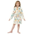 thumbnail image 6 of FORMRS Niños Bathrobe Unisex Hooded Robe Soft Plush Pajamas Sleepwear, Size 10-12T, Floral Easter Eggs, 6 of 7