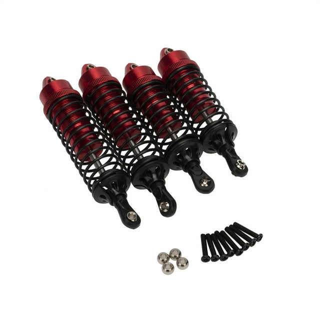 4 PCS Aluminum Front & Rear Shock Absorber Assembled Replacement Repair Spare Parts for Traxxas (1/10 Slash 4x4 4WD RC Crawler) Spare Part