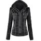 thumbnail image 1 of Women Motorcycle Hooded Pu Leather Biker Jacket Coat Outerwear-mxbc, 1 of 2