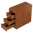 thumbnail image 5 of Spaco 3-Drawer End Table, Small Classic Sofa Side table Bedside Table, End Table for Indoor as Bedroom, Brown, 5 of 6