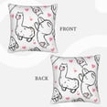 thumbnail image 3 of Bingfone Alpacas And Hearts Linen Throw Pillow Covers Cushion Case Pocket Button Vintage Farmhouse Pillowcase For Sofa Couch Bed 20"X20", 3 of 9