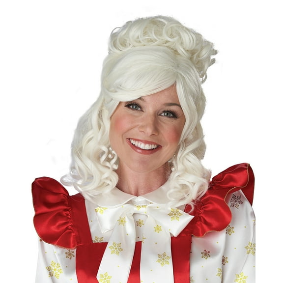 Mrs. Claus Wig and Bun Clip