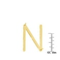thumbnail image 3 of SuperJeweler N Initial Sideways Necklace for Women, Gold, 18", 3 of 6