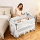 thumbnail image 1 of Cuna para Bebe, Cuna Colecho para Bebe Junto a La Cama con Ajustable en 3 Alturas, Cambiador de Pañales, Colchón, Barra de Juguetes, Bolsa Organizadora para Recién Nacidos y Niños Pequeños, 1 of 9